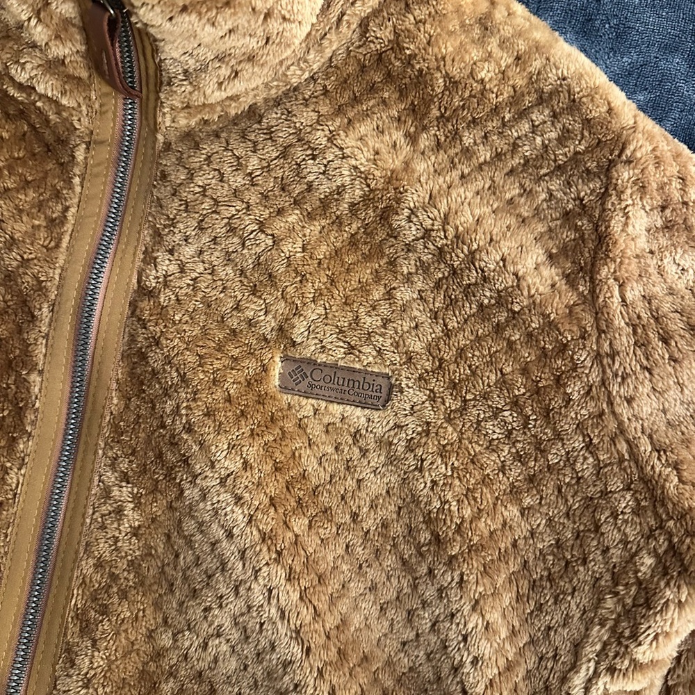 Columbia Tan Textured Fleece Jacket